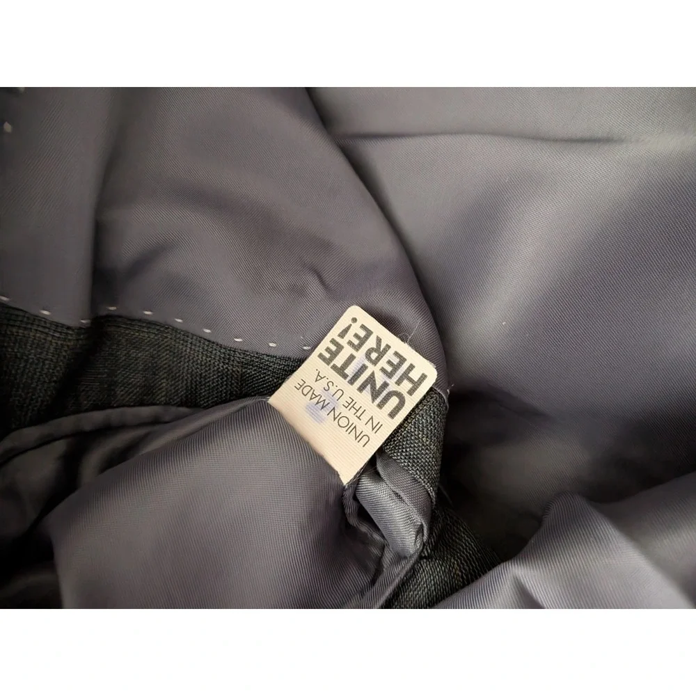 Austin Reed London Blazer Gray Windowpane‎ USA Made 42 Short